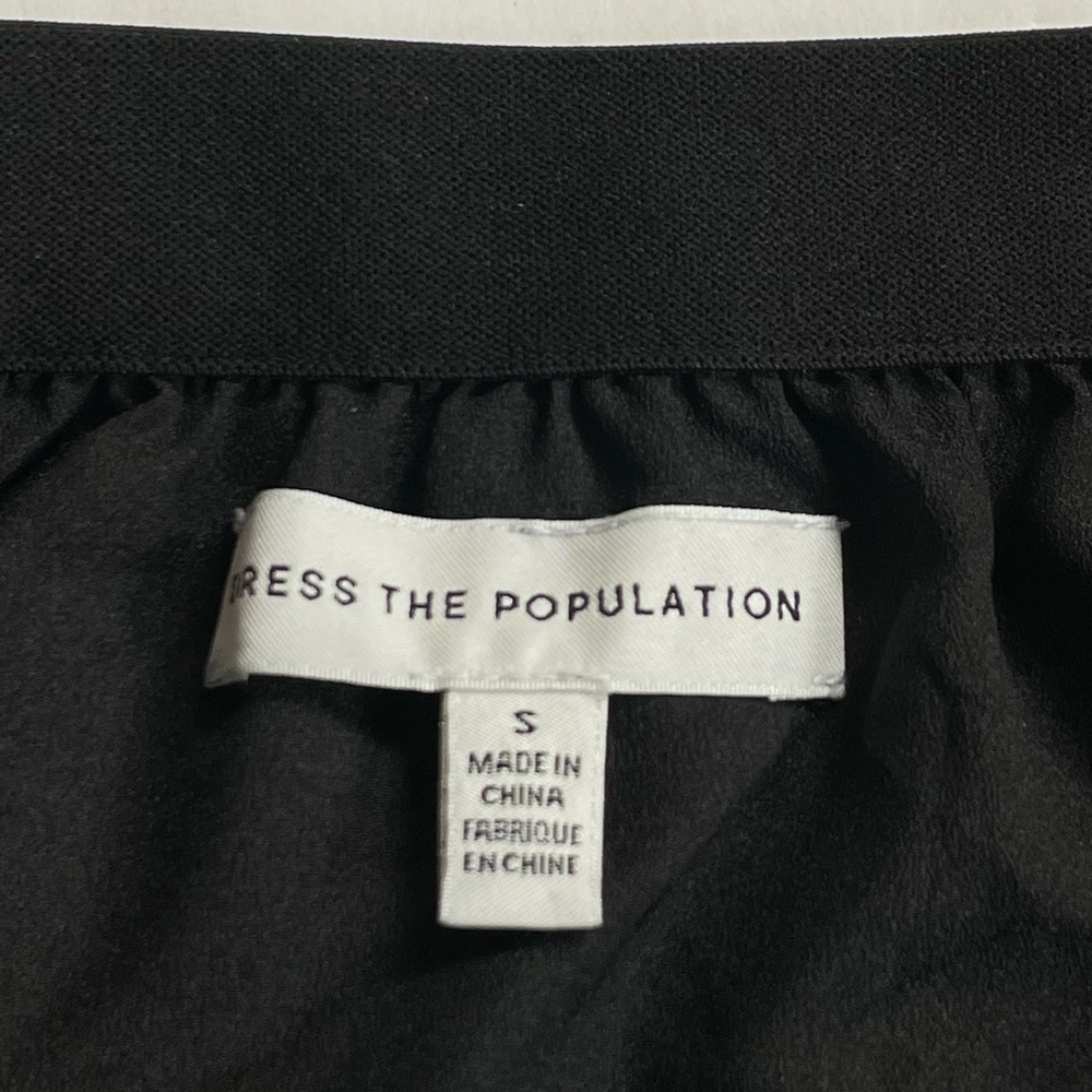Dress The Population NWOT Pleated Maxi Skirt in Black Size Small - Picture 8 of 8